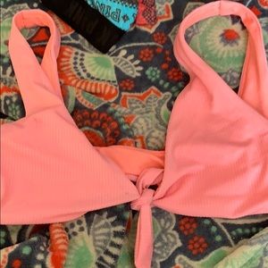 pink swimsuit top